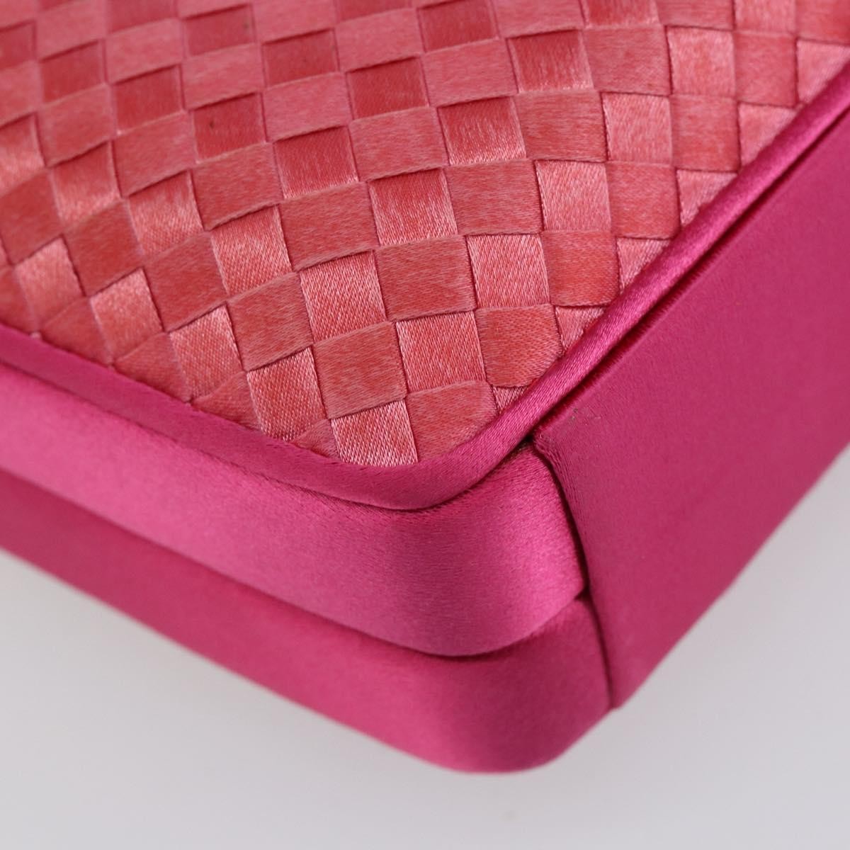 Bottega Veneta Intrecciato Clutch Satin Pink Satin Clutche & Pouche Bag (Pre-Owned)