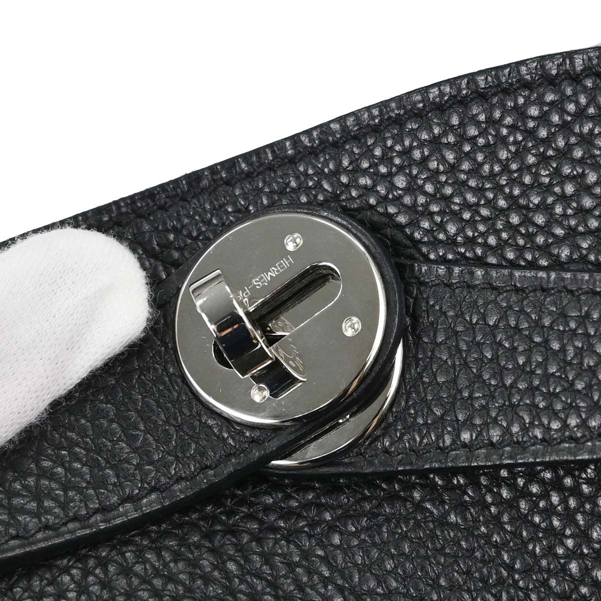 Hermes Lindy Clemence Black Leather Shoulder Bag Bag (Pre-Owned)