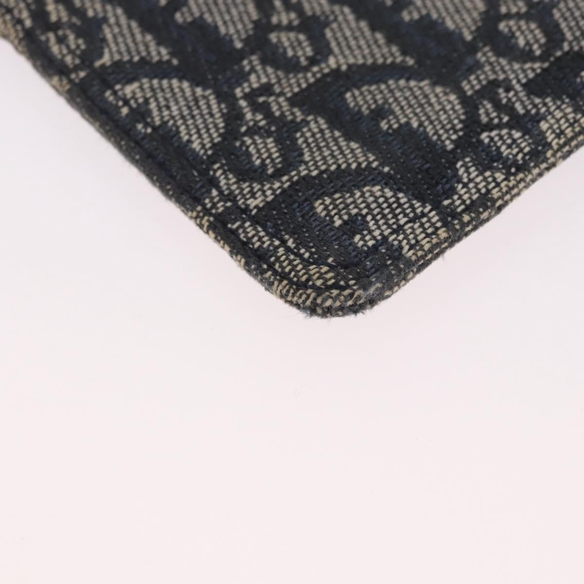 Christian Dior A5 Pouch Oblique Canvas Navy Canvas Clutche & Pouche Bag (Pre-Owned)