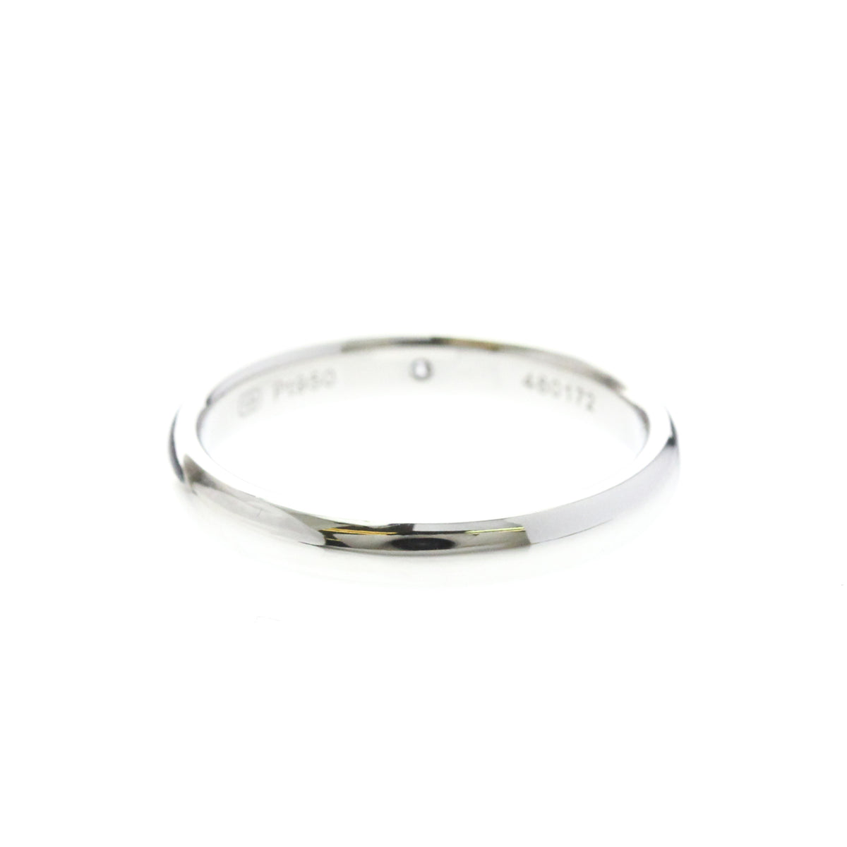 Harry Winston Single Diamond Band Platinum With Diamond Silver Platinum Ring Jewelry (Pre-Owned)