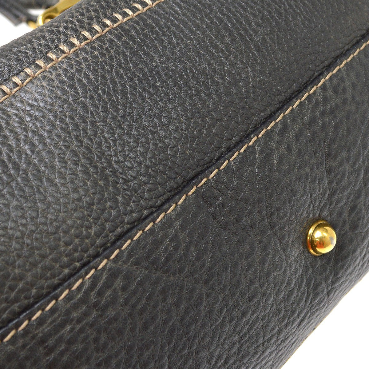 Gucci New Pelham Tote Leather Black Leather Handbag (Pre-Owned)
