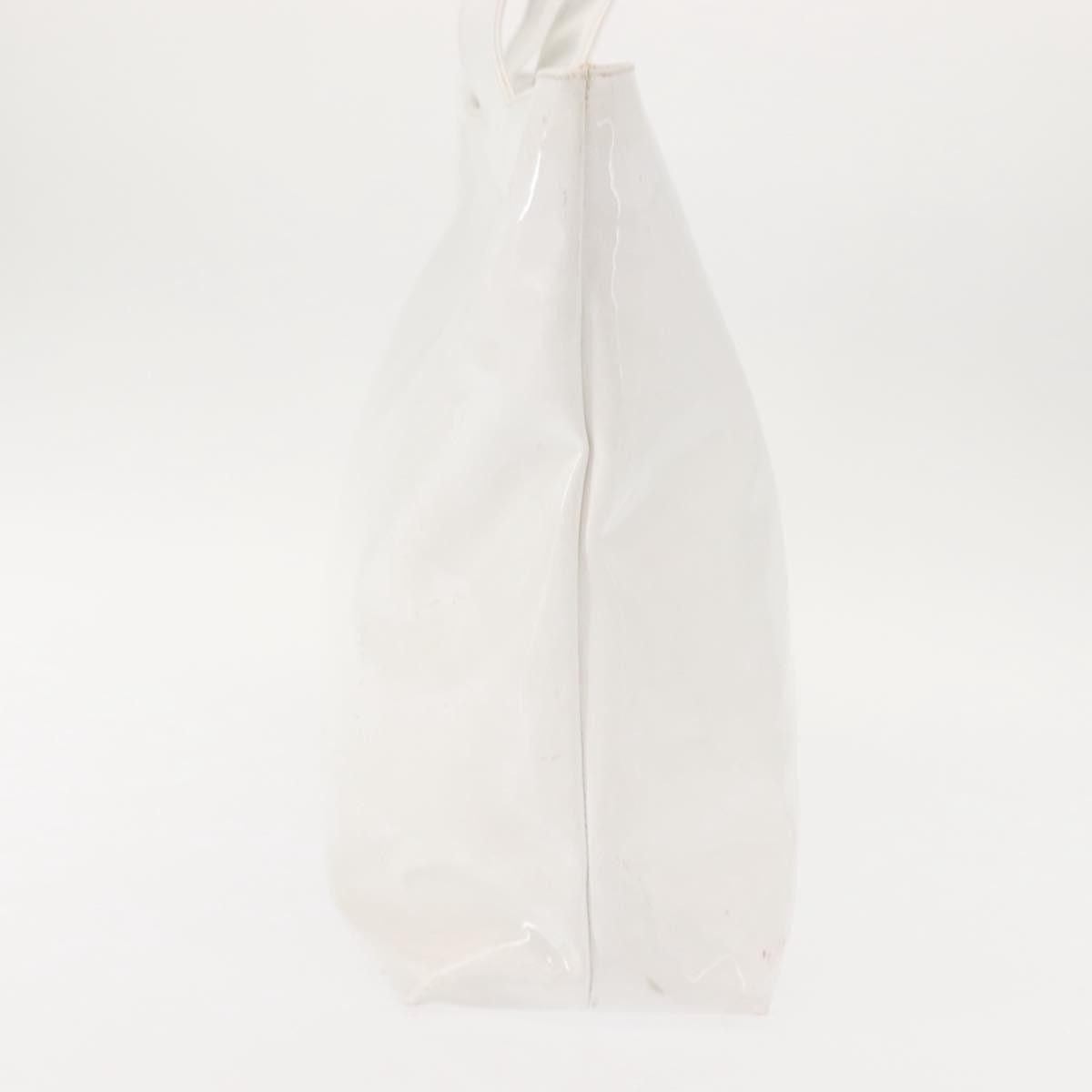 Salvatore Ferragamo Gancini Tote Patent Leather White Patent_Leather Tote Bag Bag (Pre-Owned)