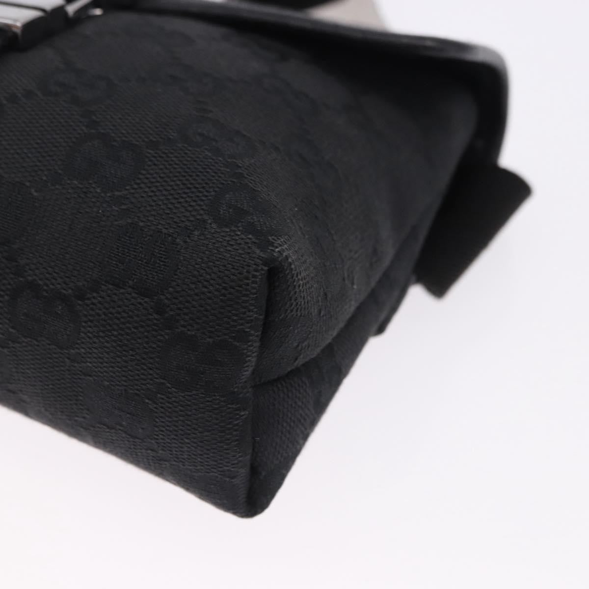 Gucci Buckle Waist Gg Canvas And Leather Black Canvas Clutche & Pouche Bag (Pre-Owned)