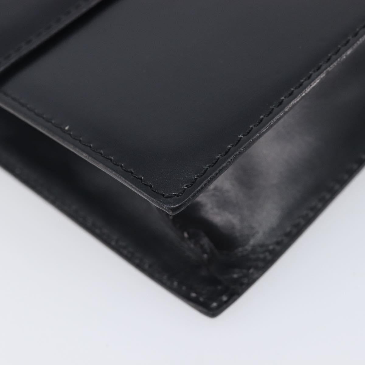 Celine Shoulder Leather Black Leather Shoulder Bag Bag (Pre-Owned)