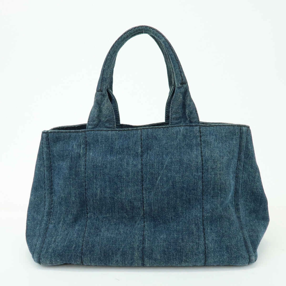 Prada Canapa Denim Blue Denim_Jeans Tote Bag Bag (Pre-Owned)