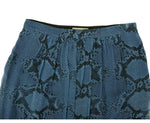 Burberry Women's Mineral Blue Silk Pleated Skirt