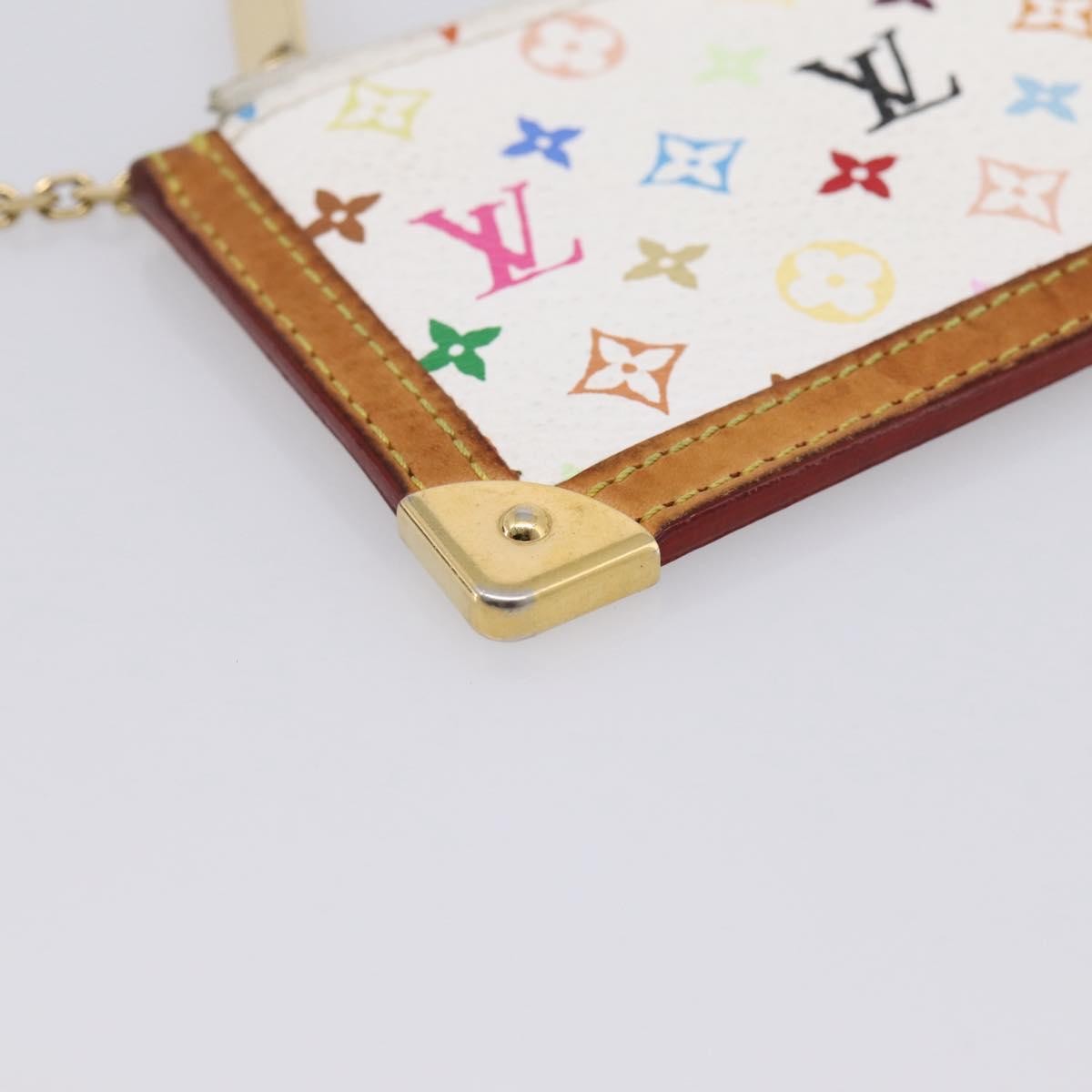 Louis Vuitton Pochette Clés Monogram Canvas White Canvas Wallets Accessory (Pre-Owned)