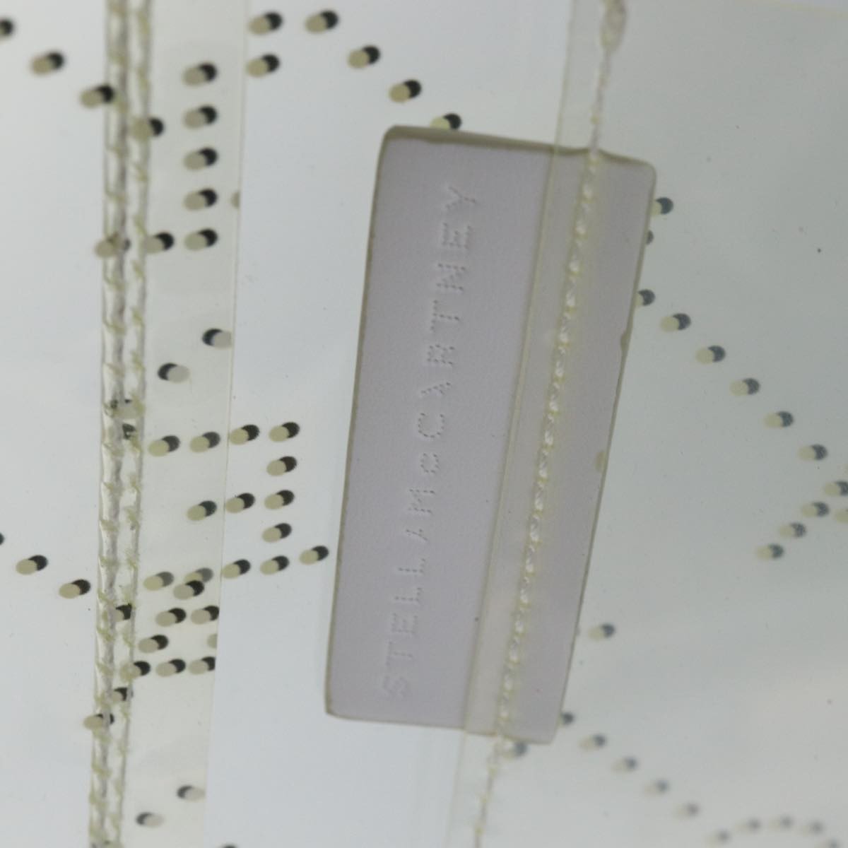 Stella Mccartney Logo Shopping Tote Vinyl Clear Plastic Tote Bag Bag (Pre-Owned)