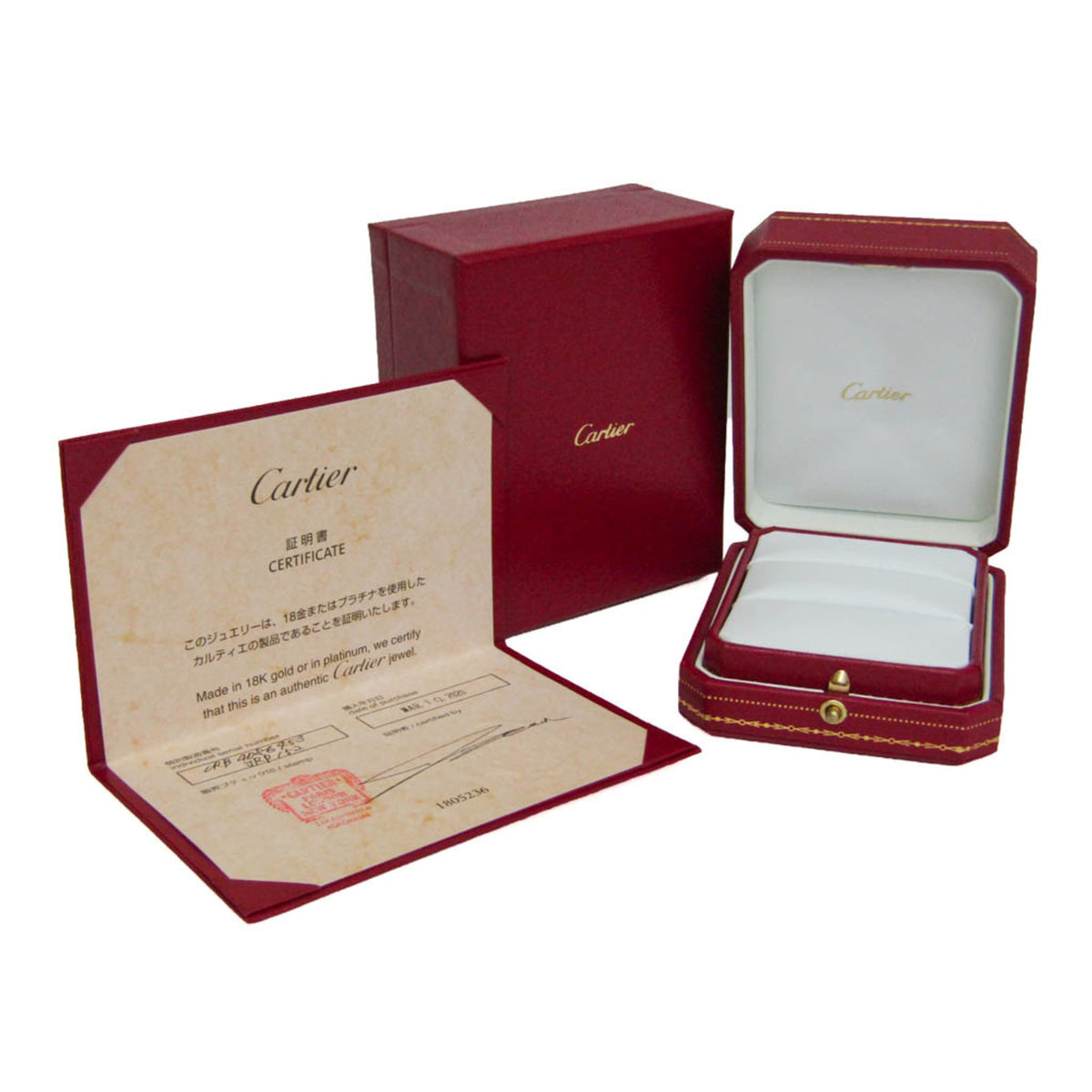 Cartier C De Cartier Wedding Band Platinum With Diamond Gold Pink_Gold Ring Jewelry (Pre-Owned)