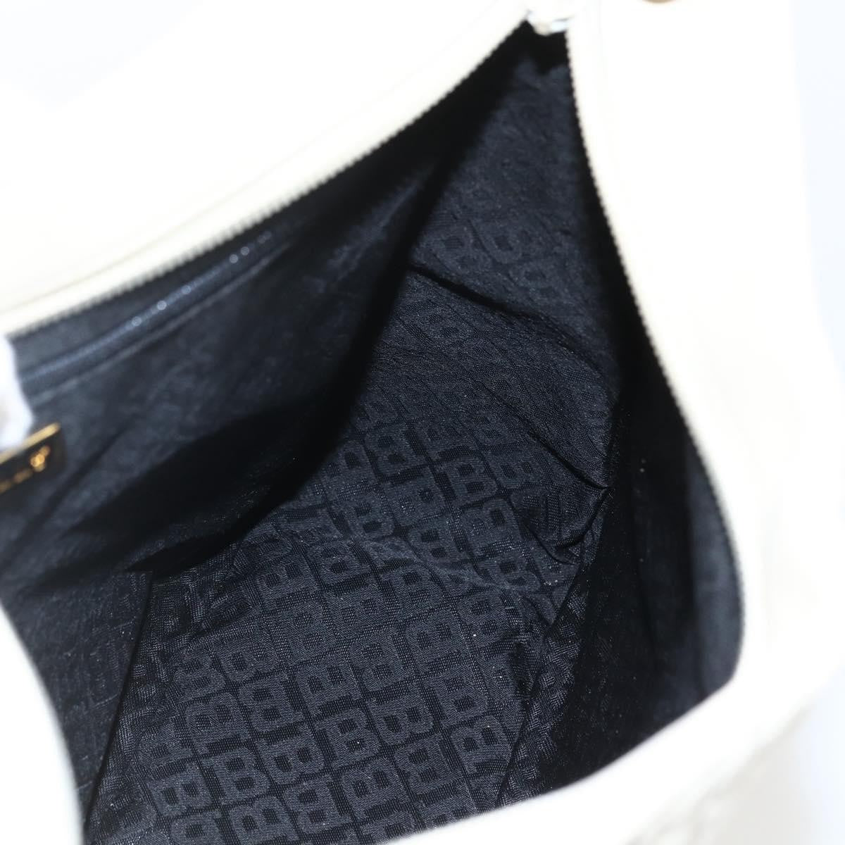 Bally Vintage Quilted Leather Ecru Leather Shoulder Bag Bag (Pre-Owned)