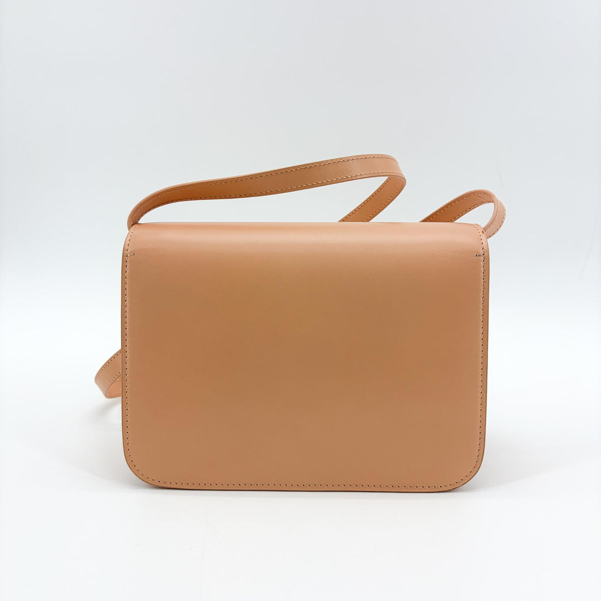 Burberry Tb Shoulder Bag Leather Beige Leather Shoulder Bag Bag (Pre-Owned)