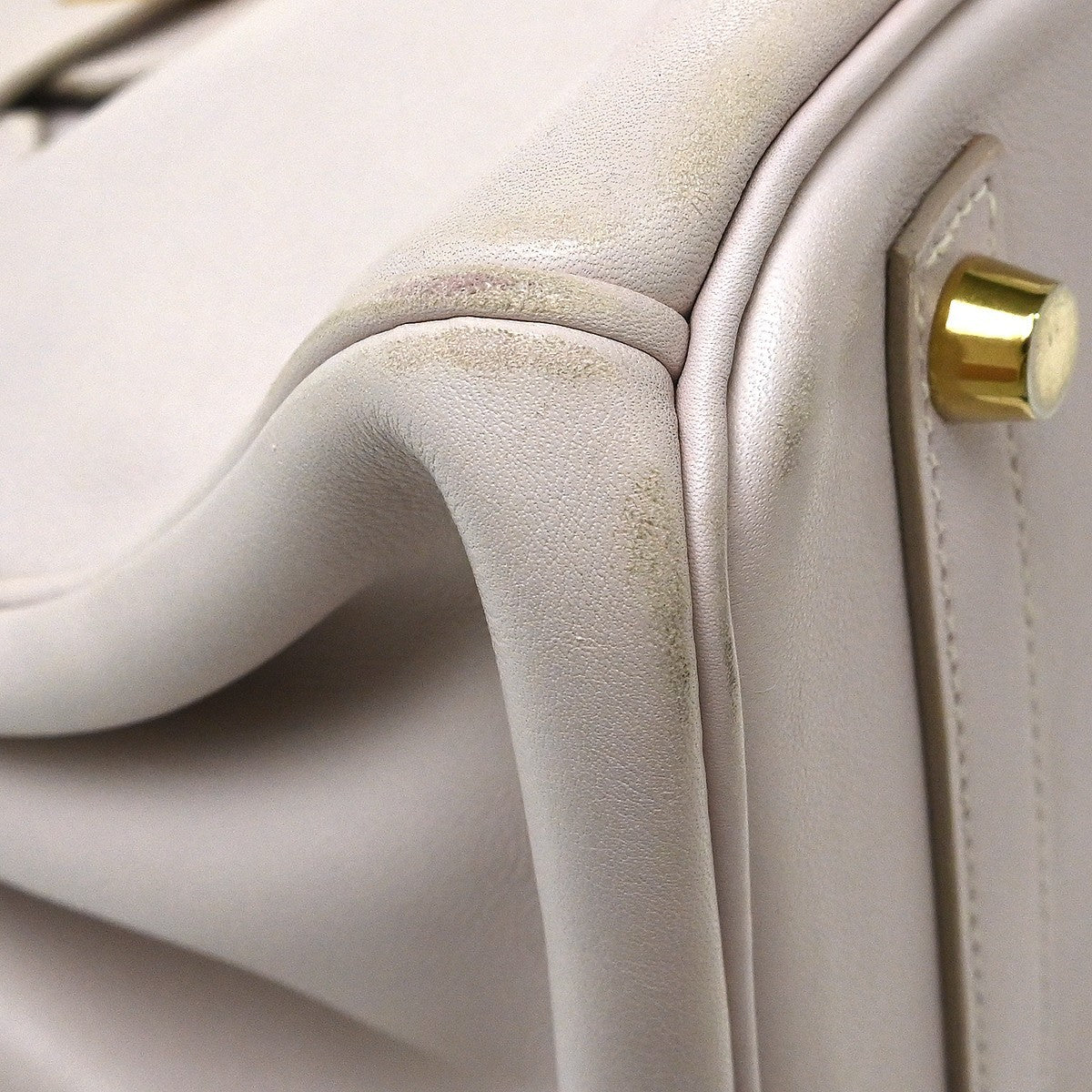 Hermes Birkin Glycine Swift With Gold Hardware Neutral Leather Handbag (Pre-Owned)