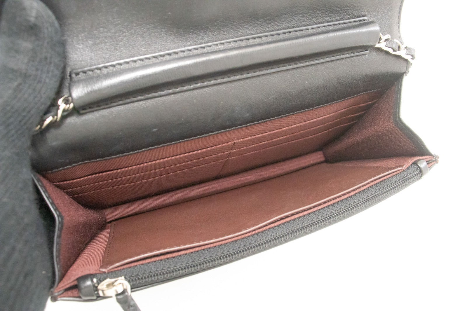 Chanel Wallet On Chain Quilted Lambskin Black Leather Wallets Accessory (Pre-Owned)