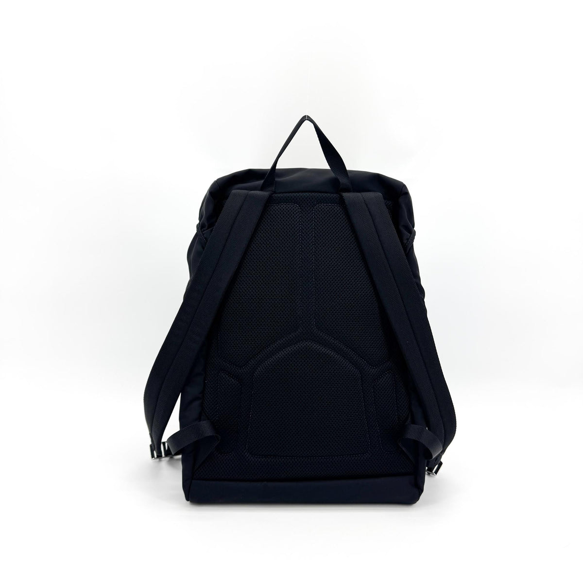Prada Double Buckle Tessuto Black Nylon Backpack Bag (Pre-Owned)