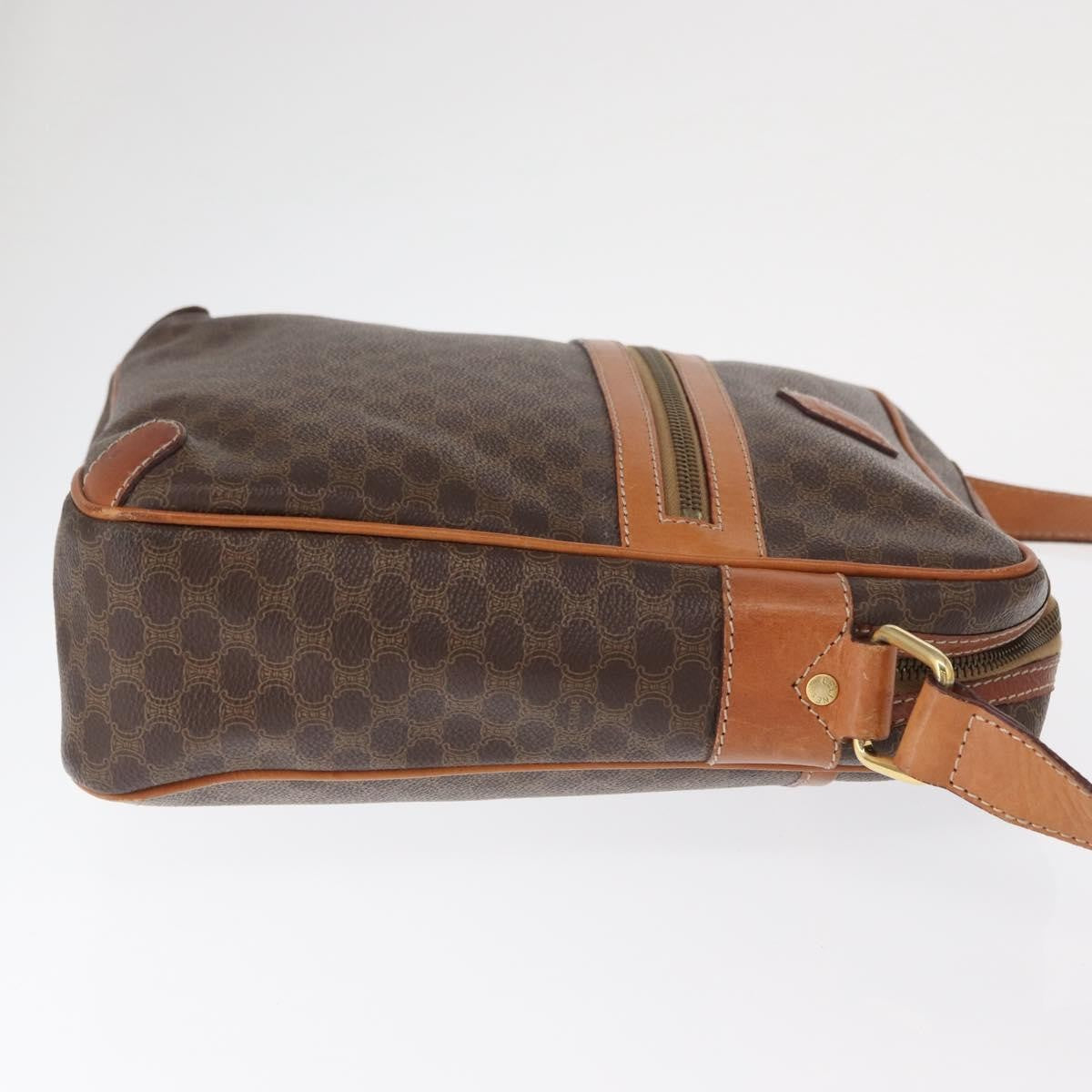 Celine Vintage Macadam Canvas And Leather Brown Pvc Shoulder Bag Bag (Pre-Owned)