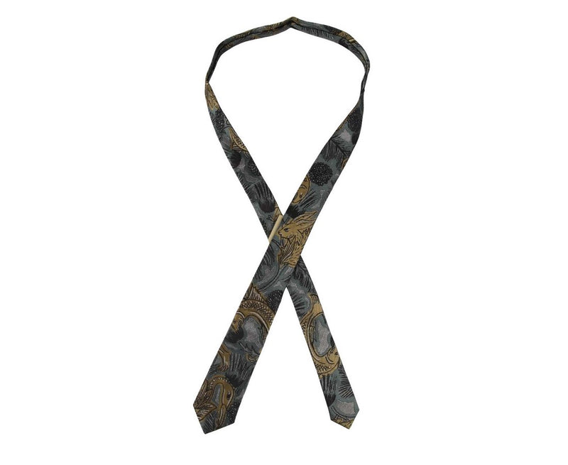 Burberry Men's Sage Green Silk With Animal Print Tie 4051674