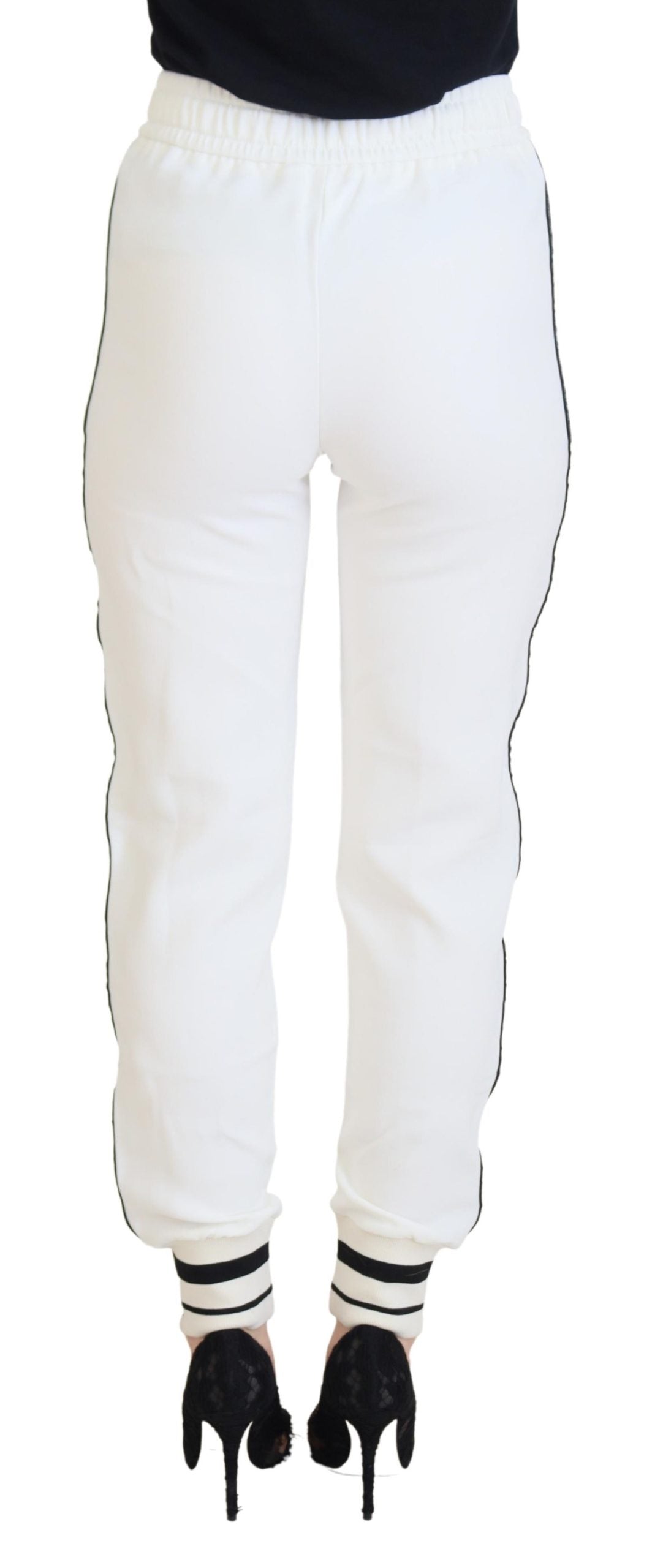 Dolce & Gabbana Chic White Jogger Pants for Elevated Women's Comfort