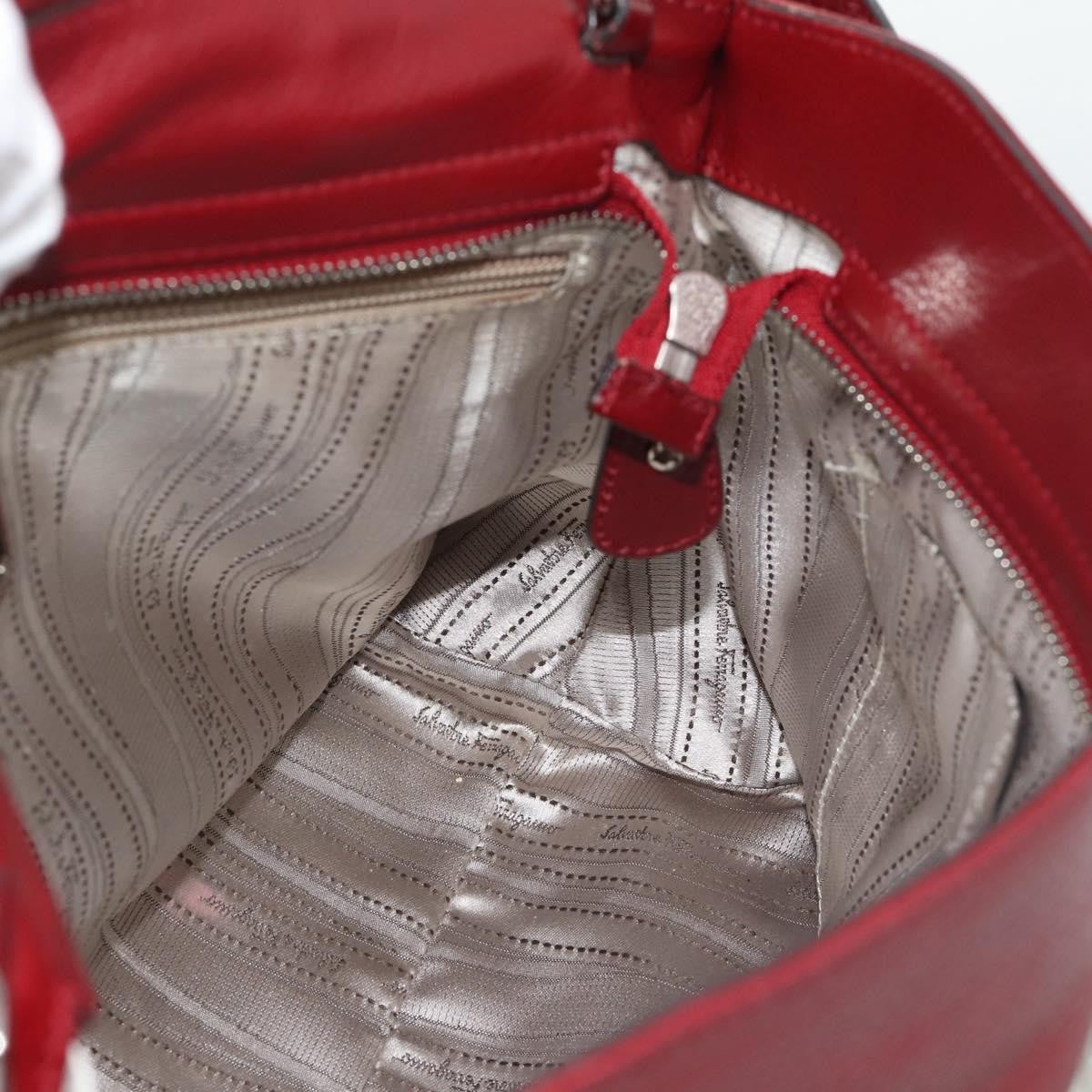 Salvatore Ferragamo Sofia Satchel Leather Red Leather Handbag (Pre-Owned)
