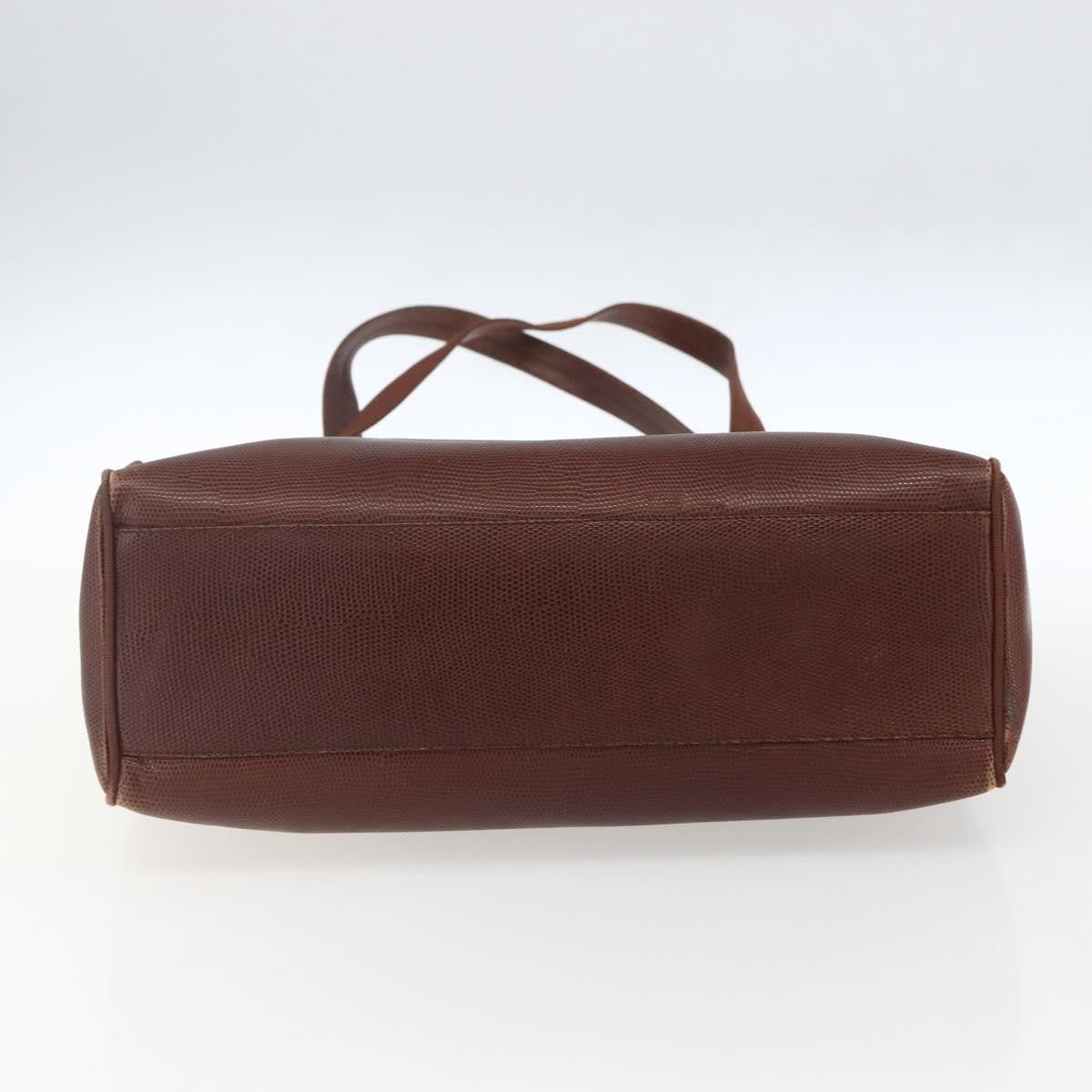 Salvatore Ferragamo Vala Leather Brown Leather Shoulder Bag Bag (Pre-Owned)