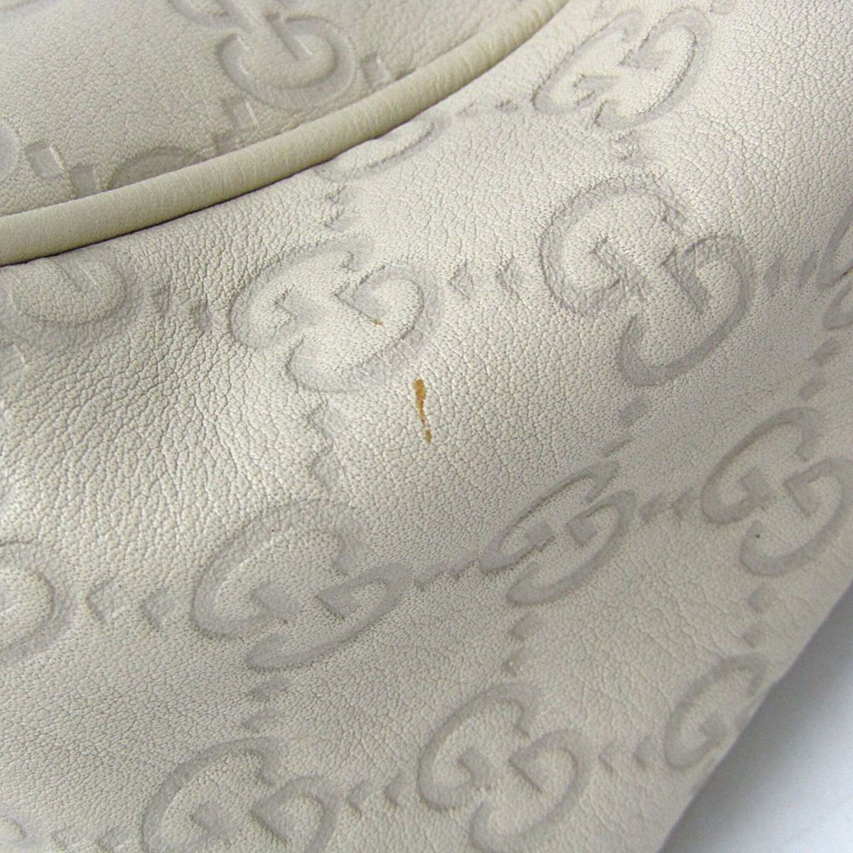 Gucci Twins Guccissima Leather Beige Leather Tote Bag Bag (Pre-Owned)