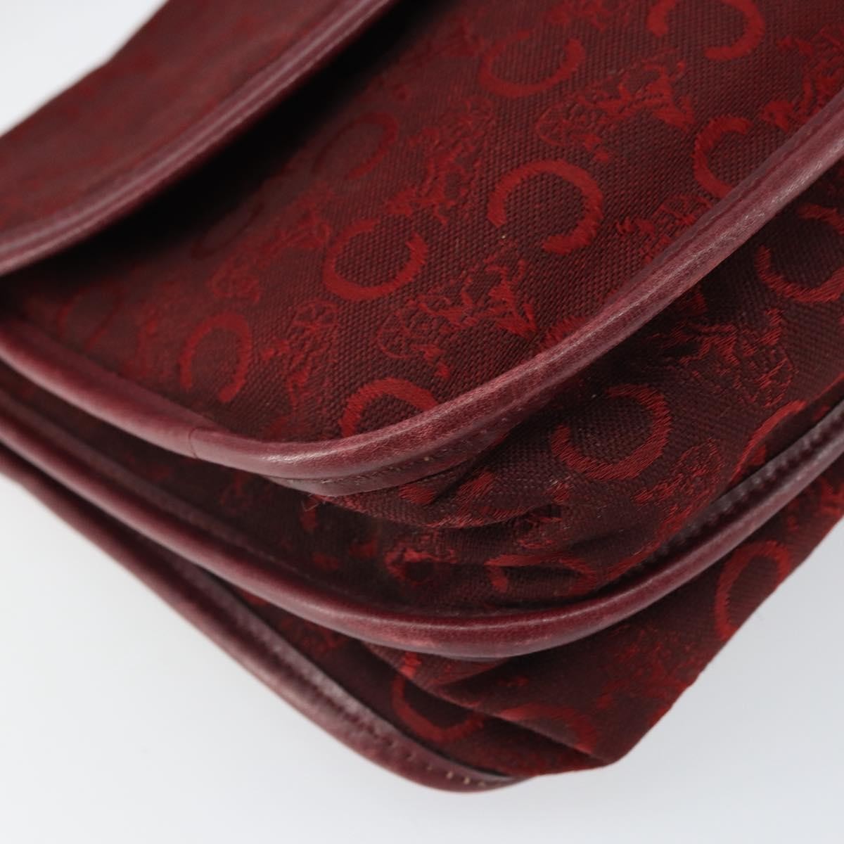 Celine C Sulky Canvas Red Canvas Shoulder Bag Bag (Pre-Owned)