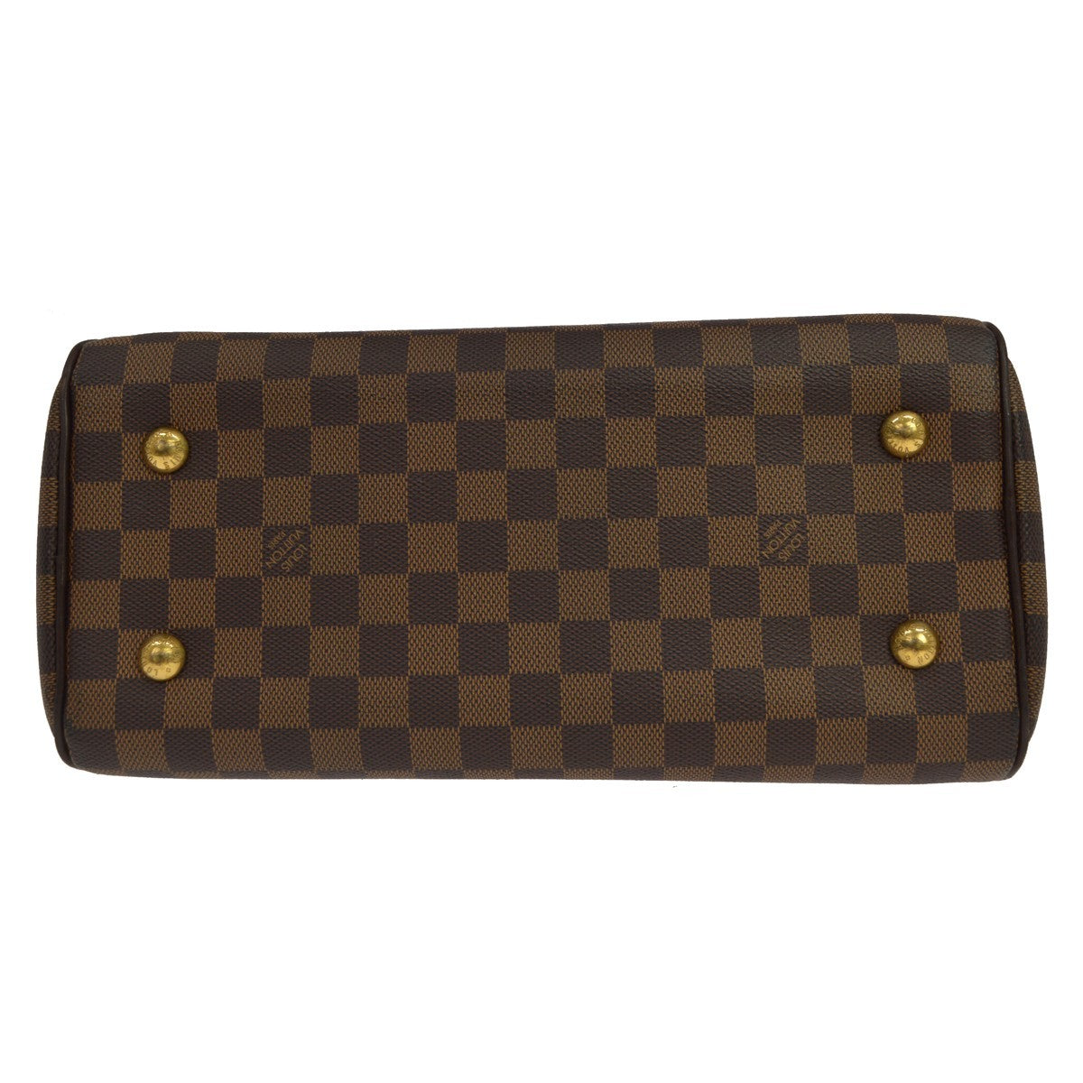 Louis Vuitton Duomo Boston Damier Ebene Brown Canvas Handbag (Pre-Owned)
