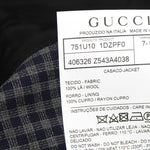Gucci Men's Formal Midnight Blue / Grey Wool Jacket 2 Buttons