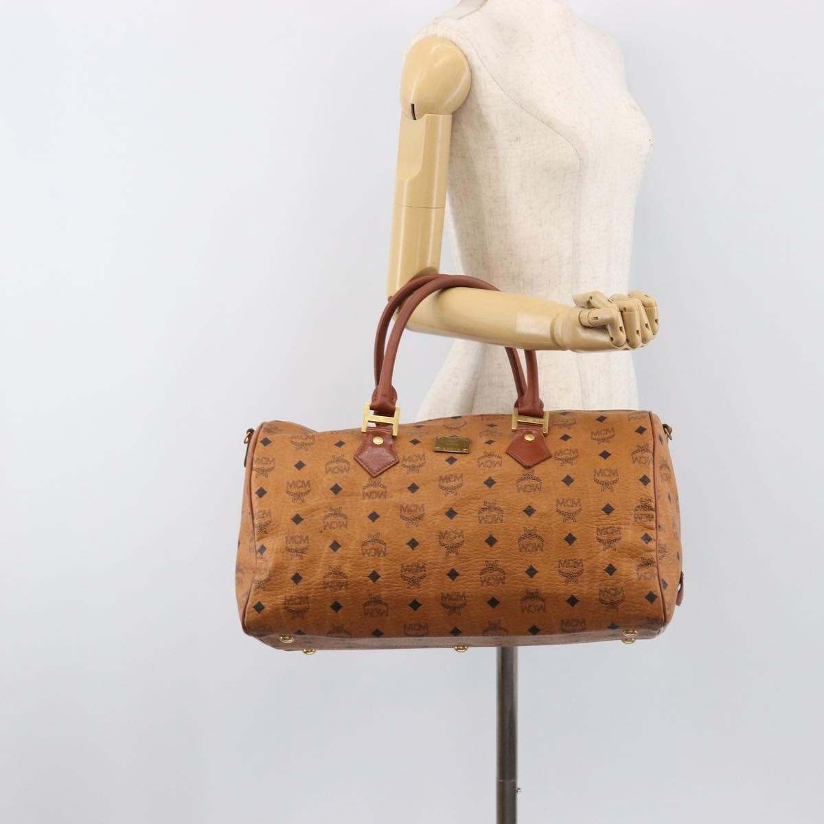MCM Vicetos Leather Brown Leather Travel Bag Bag (Pre-Owned)