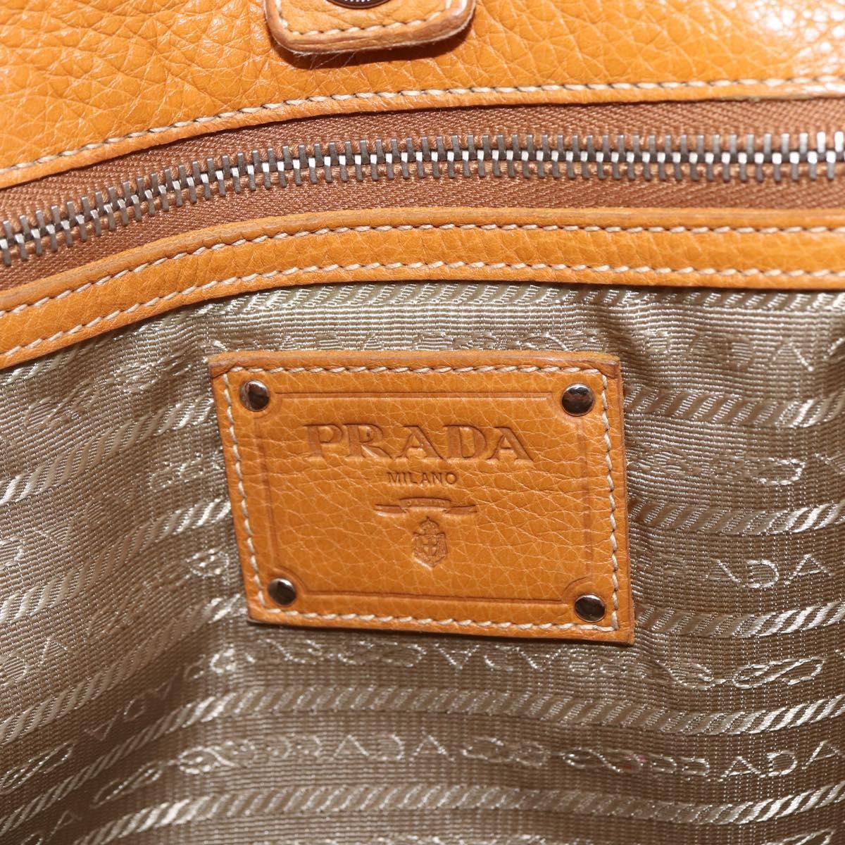 Prada Convertible Shopper Vitello Daino Brown Leather Tote Bag Bag (Pre-Owned)