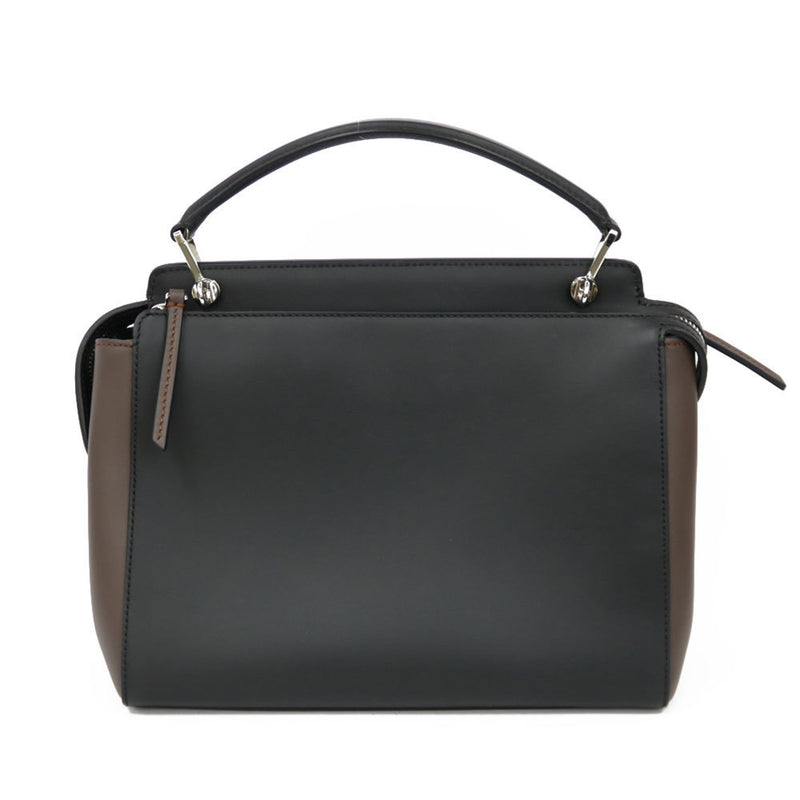 Fendi Dot Com Black Leather Handbag (Pre-Owned)