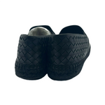 Bottega Veneta Men's Black Leather Woven Slip on Espadrilles