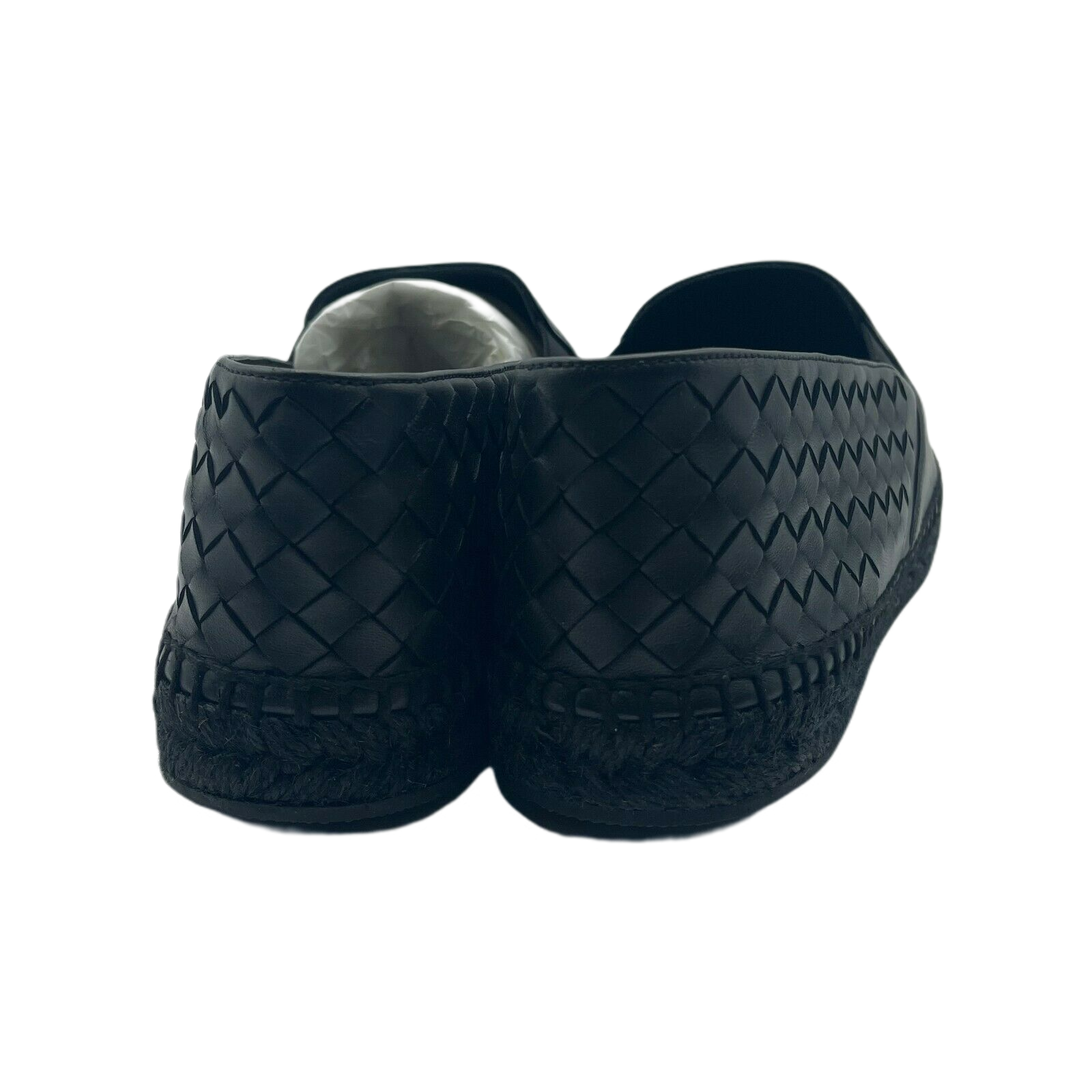 Bottega Veneta Men's Black Leather Woven Slip on Espadrilles (40EU / 7US)