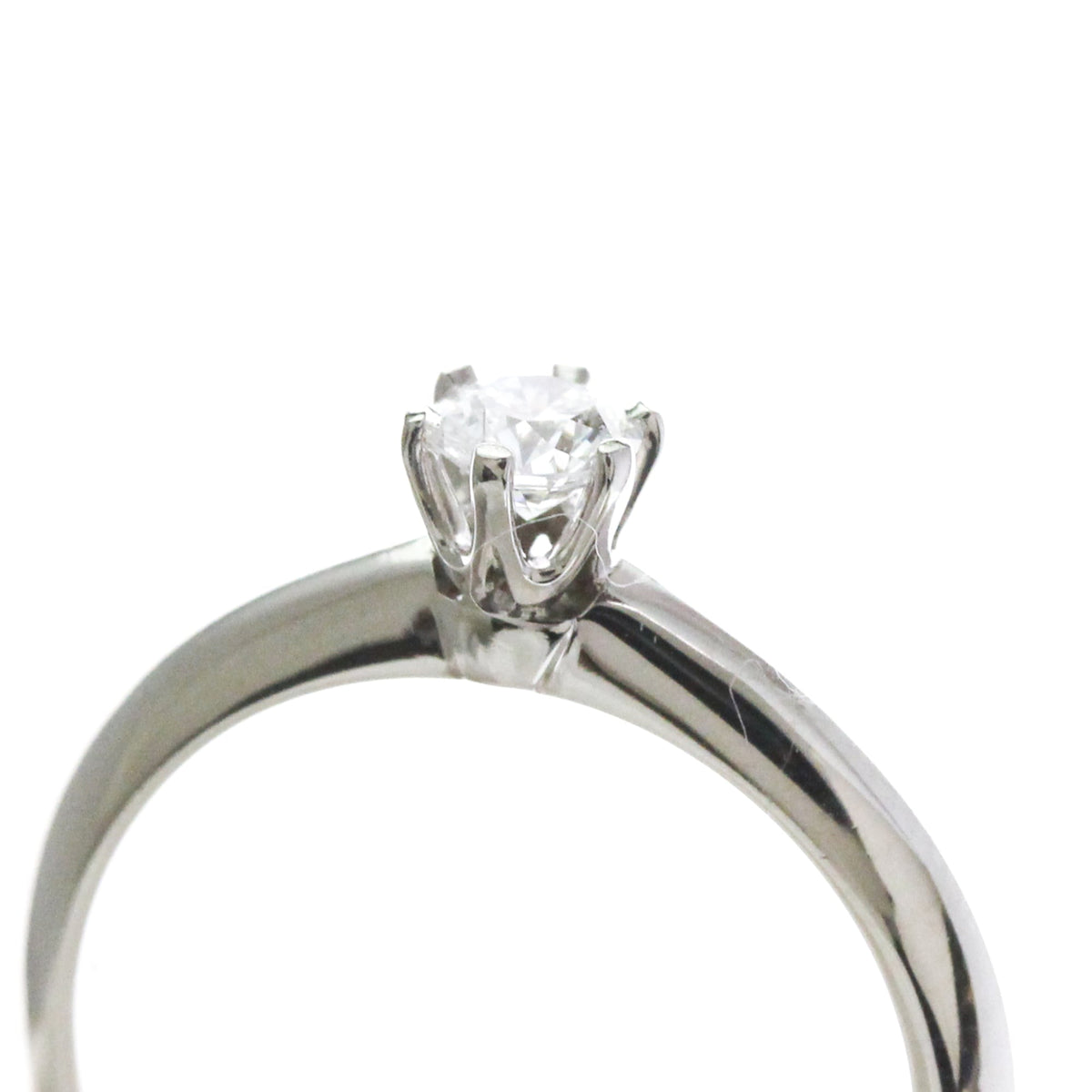 Tiffany & Co. Tiffany Setting Solitaire Platinum With Rbc Diamond G/Vvs2 Silver Platinum Ring Jewelry (Pre-Owned)