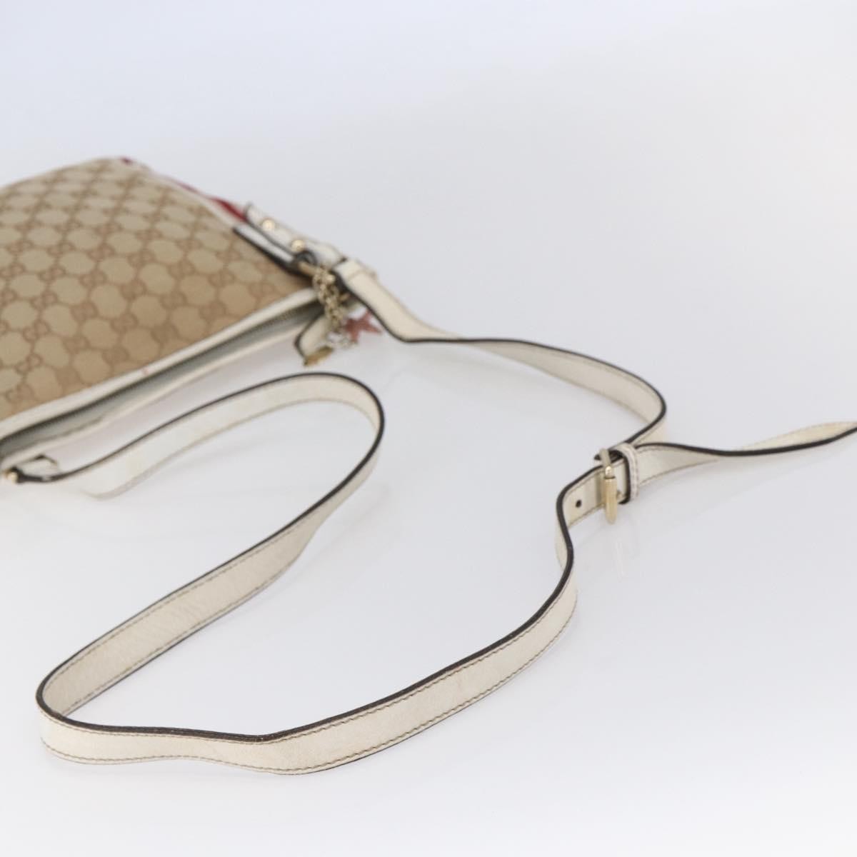 Gucci Jolicoeur Messenger Gg Canvas Beige Canvas Shoulder Bag Bag (Pre-Owned)