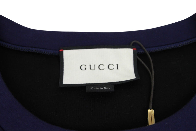 Gucci Men's Double Viscose Navy Blue Rayon Jersey Sweatshirt (2XL)