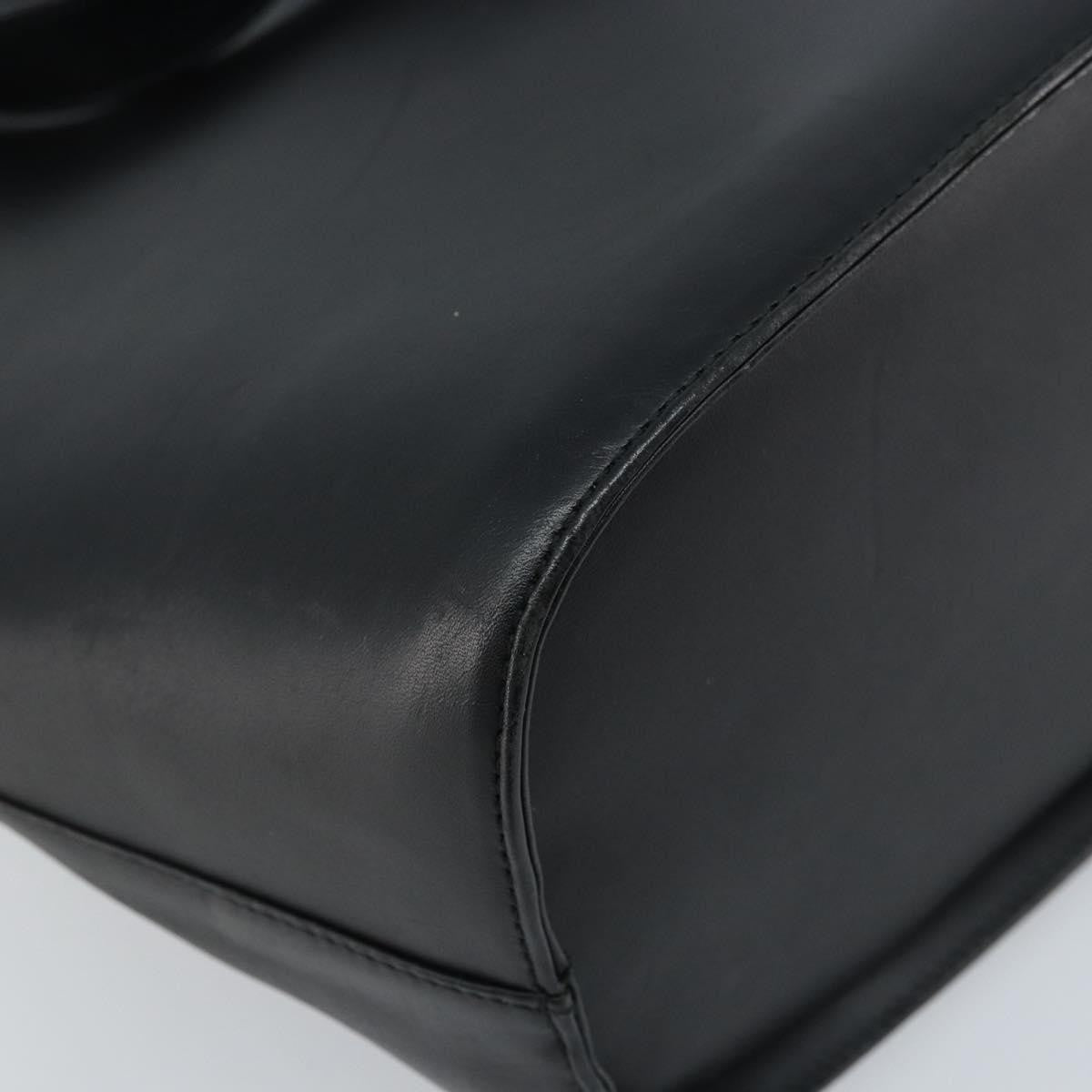 Salvatore Ferragamo Vintage Leather Black Leather Tote Bag Bag (Pre-Owned)
