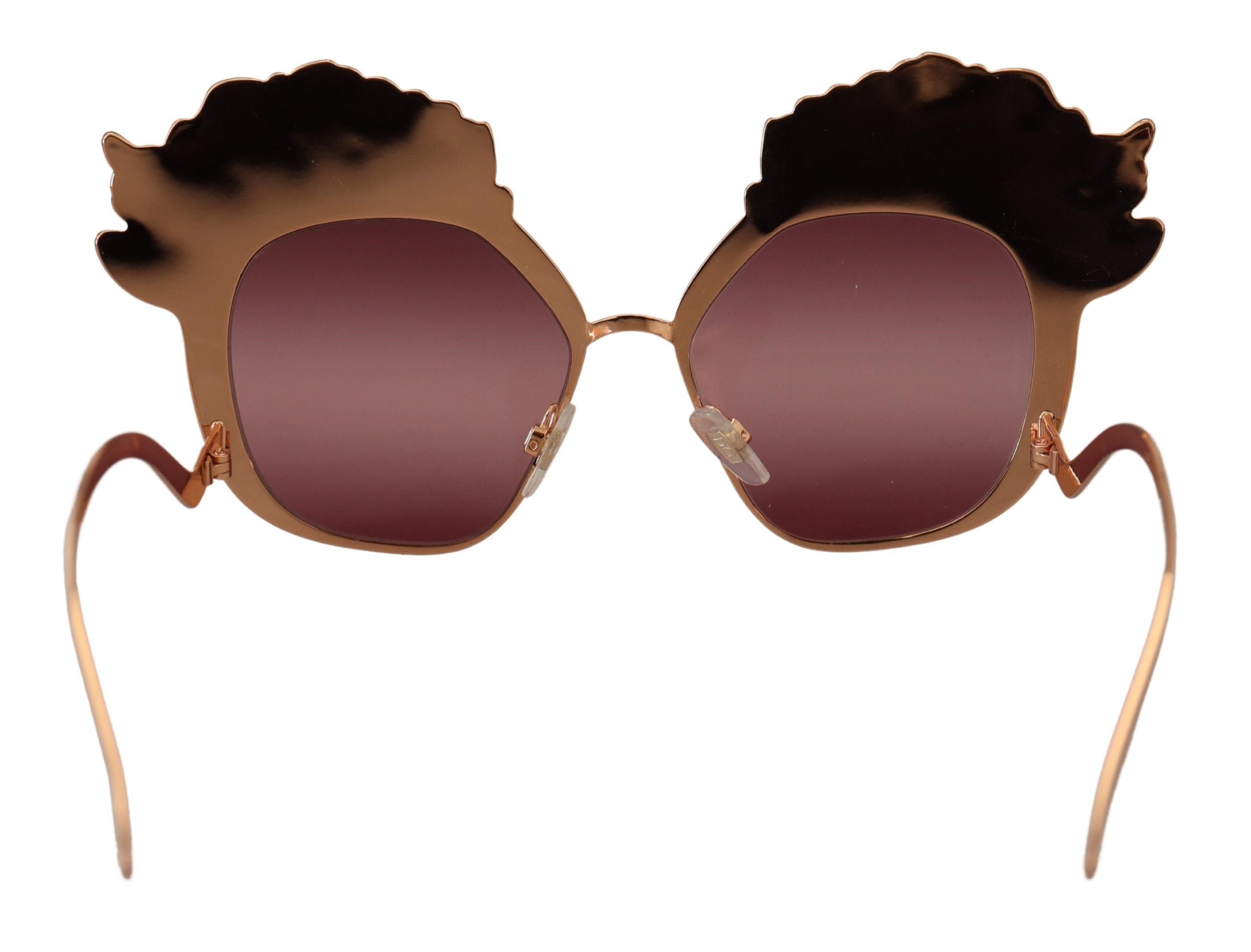 Dolce & Gabbana Pink Gold Rose Sequin Embroidery DG2202 Women's Sunglasses