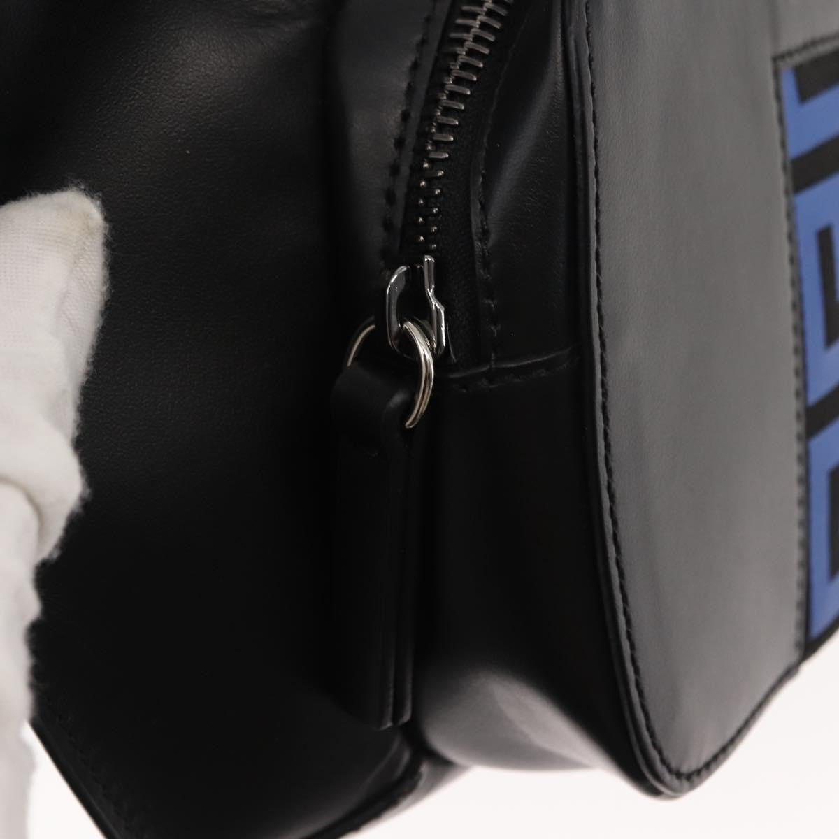 Versace Crossbody Studded Leather Black Leather Clutche & Pouche Bag (Pre-Owned)