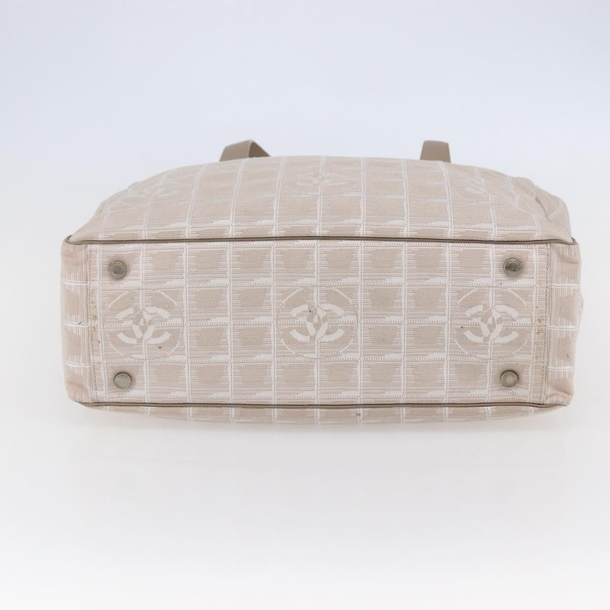 Chanel Travel Line Tote Nylon Pink Canvas Bag (Pre-Owned)