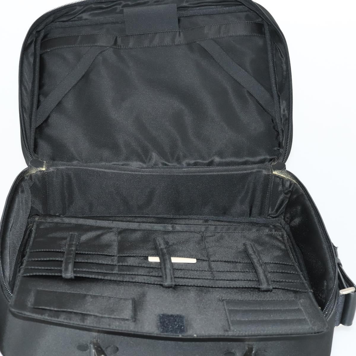 Prada Convertible Front Pocket Tessuto With Saffiano Leather Black Nylon Briefcase Bag (Pre-Owned)