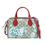 Gucci Blue GG Blooms Coated Canvas Small Boston Top Handle Bag