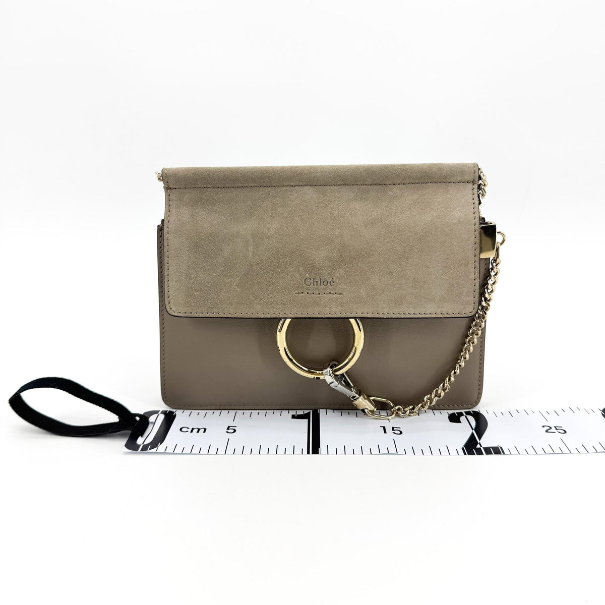 Chloe Faye Clutch Leather And Suede Beige Calfskin Clutche & Pouche Bag (Pre-Owned)