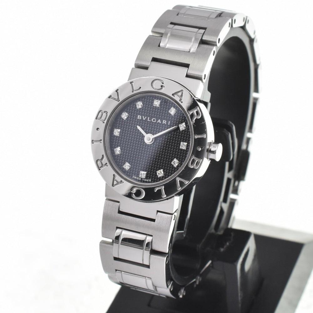 Bvlgari Bvlgari Bvlgari Quartz Stainless Steel With Diamond Markers Watch (Pre-Owned)
