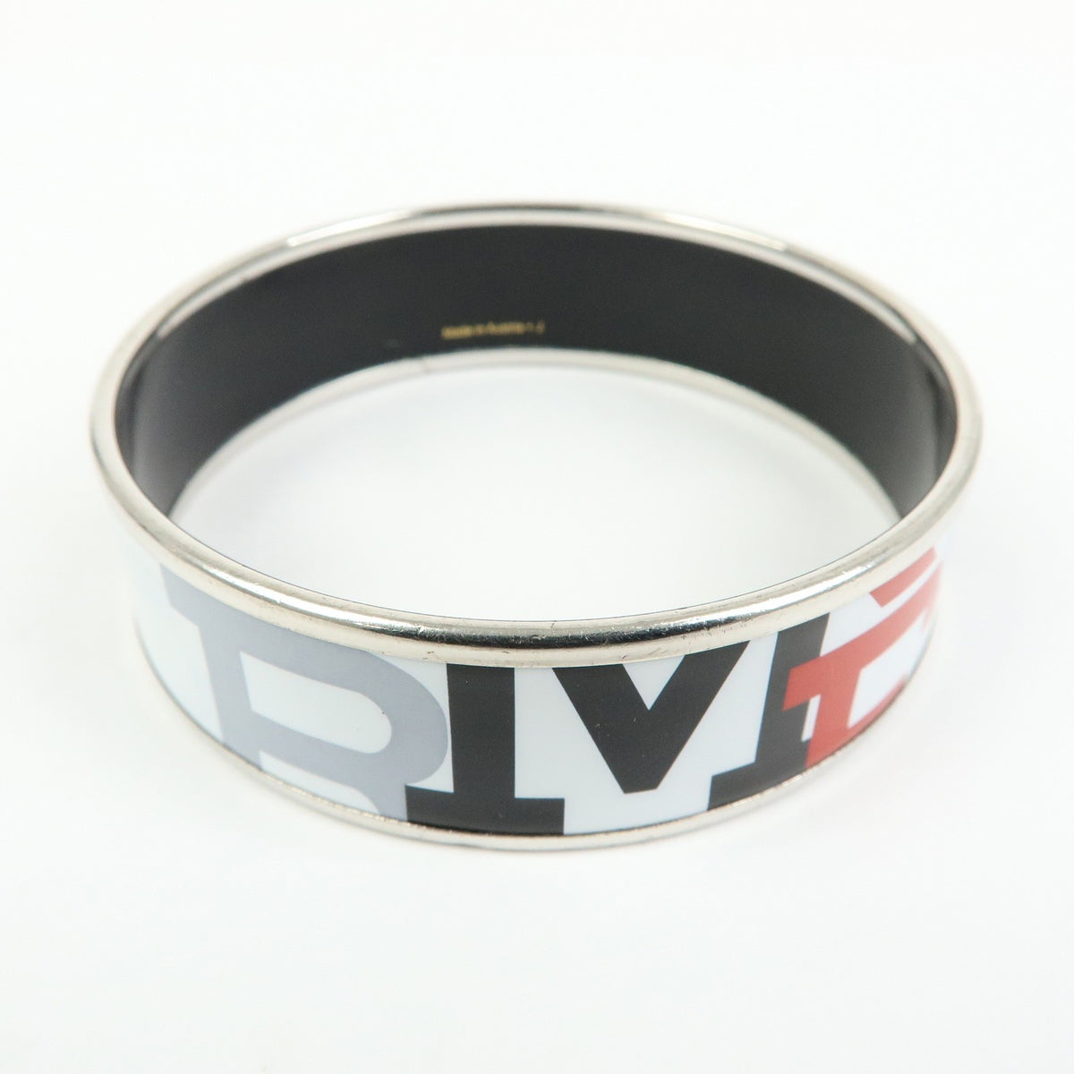 Hermes Bangle Printed Enamel Multicolour Metal Bracelet Jewelry (Pre-Owned)