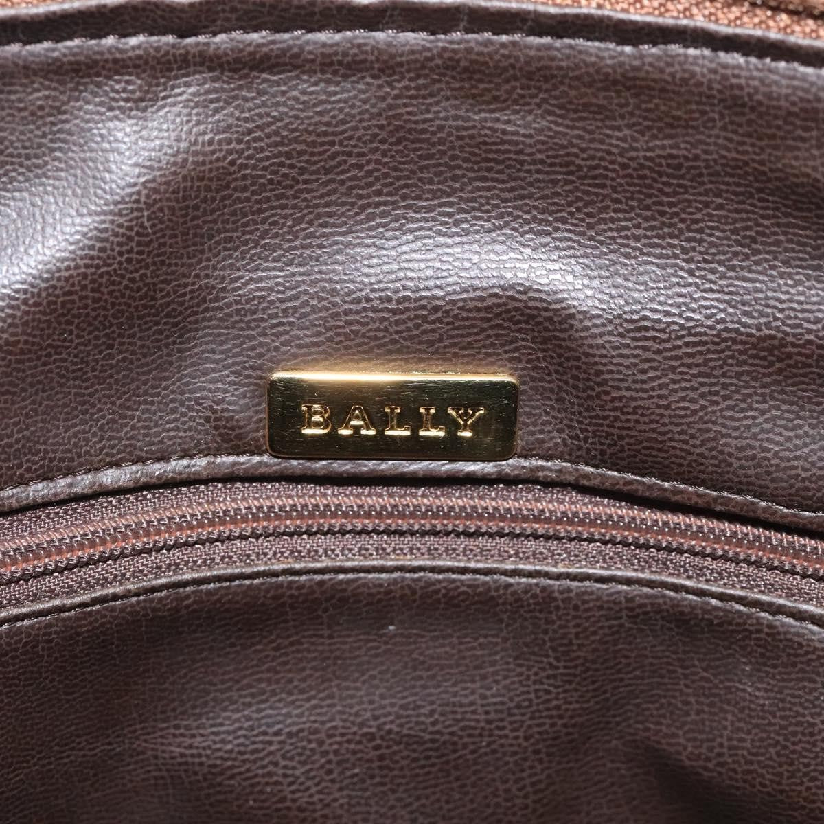 Bally Vintage Quilted Leather Brown Leather Handbag (Pre-Owned)