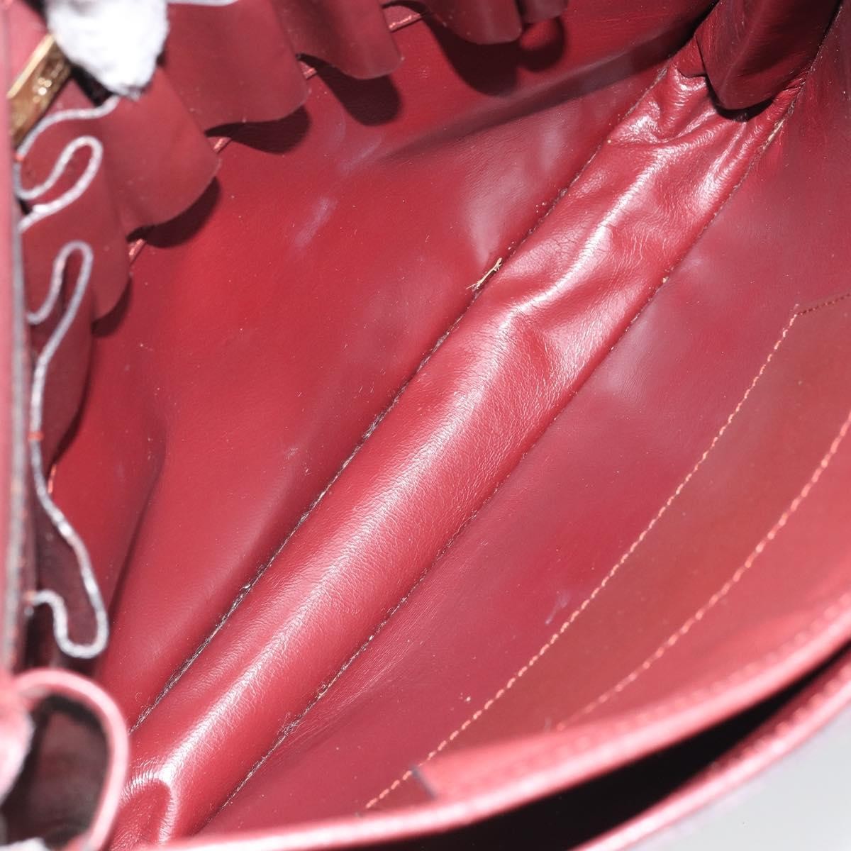 Cartier Must De Cartier Leather Burgundy Leather Shoulder Bag Bag (Pre-Owned)