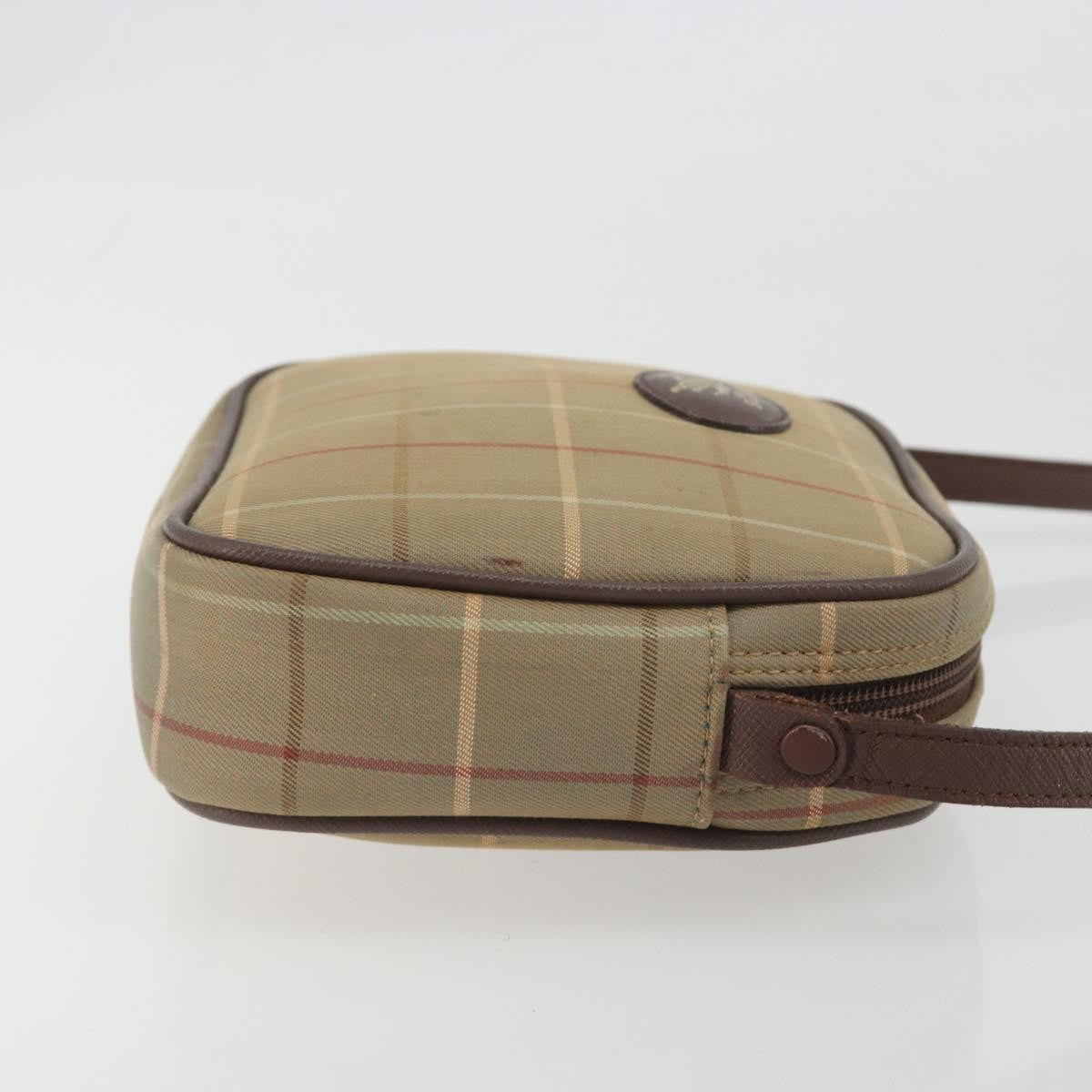 Burberry Nova Check Shoulder Bag Canvas Beige Canvas Shoulder Bag Bag (Pre-Owned)