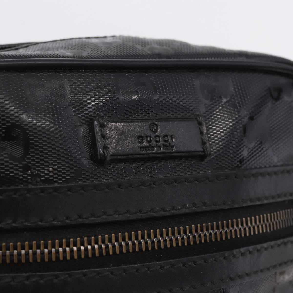 Gucci Zip Gg Imprime Black Canvas Shoulder Bag Bag (Pre-Owned)