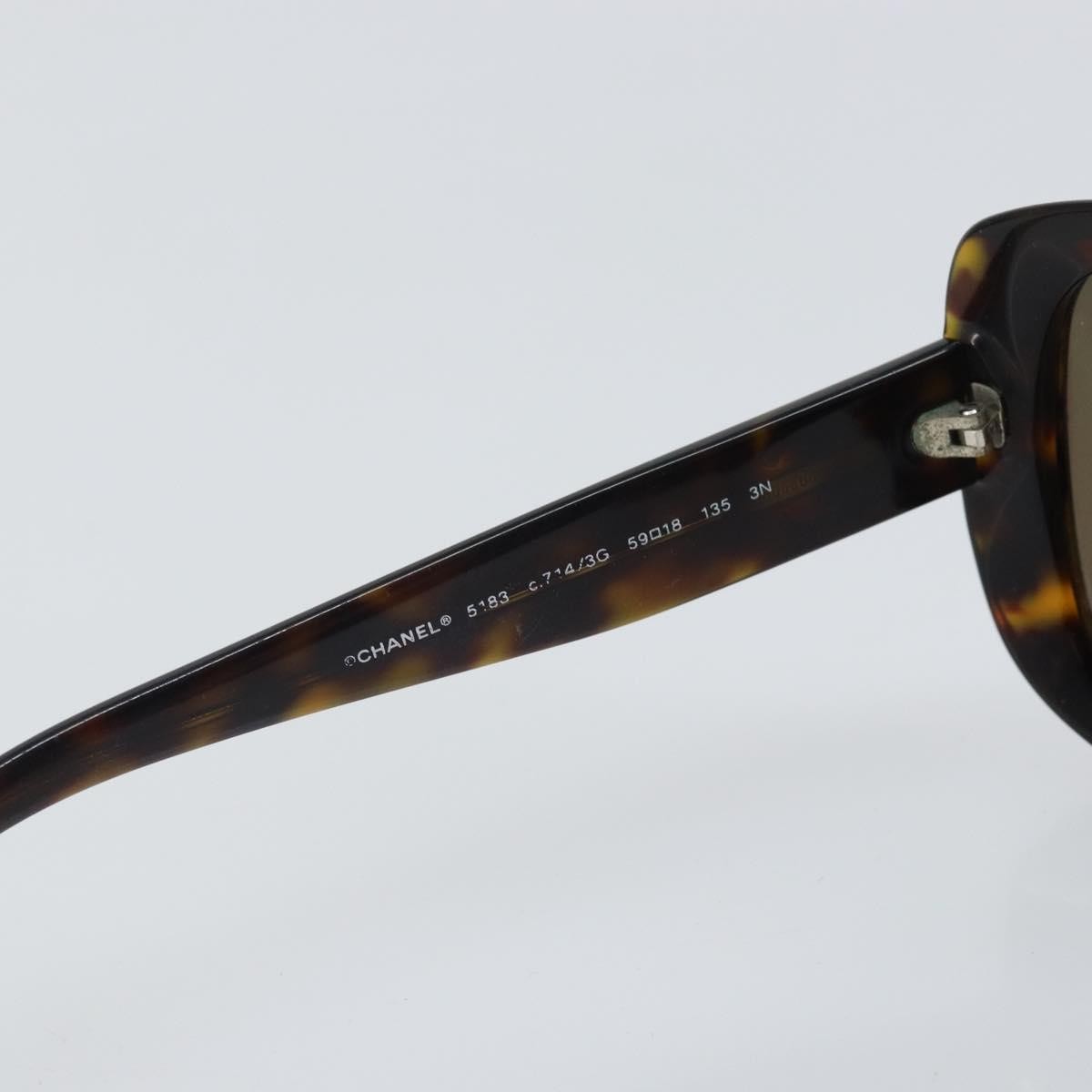 Chanel Chanel Logo Sunglasses Eye Wear Plastic Black Plastic Sunglasse Accessory (Pre-Owned)