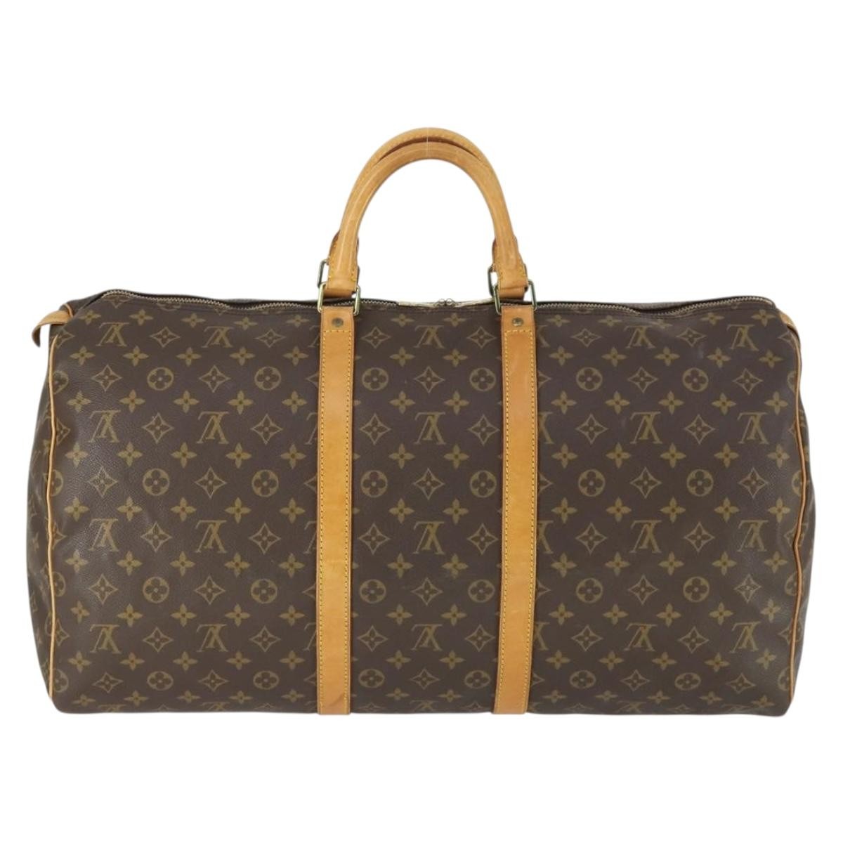 Louis Vuitton Keepall Monogram Canvas Brown Canvas Travel Bag Bag (Pre-Owned)
